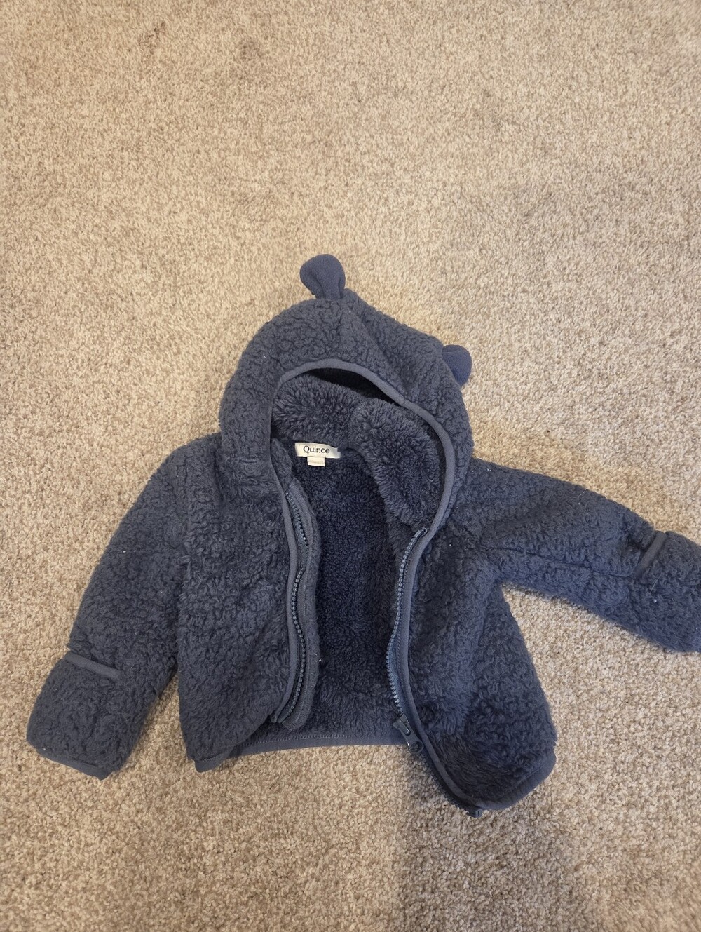 Quince Recycled Sherpa Fleece Bear Jacket | Size 3-6 Months